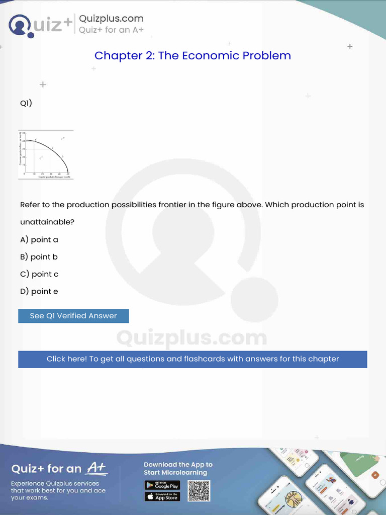 Refer to the Production Possibilities Frontier in the Figure Above ...