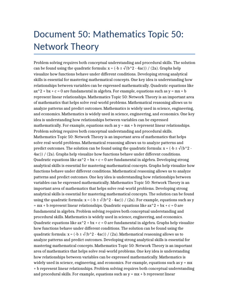 Math Document 050 | PDF | Mathematics | Equations