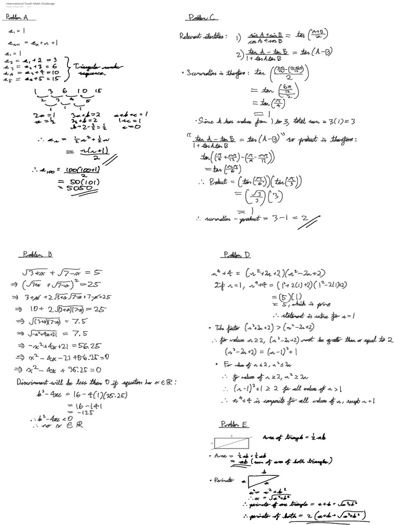 International Youth Math Challenge | PDF