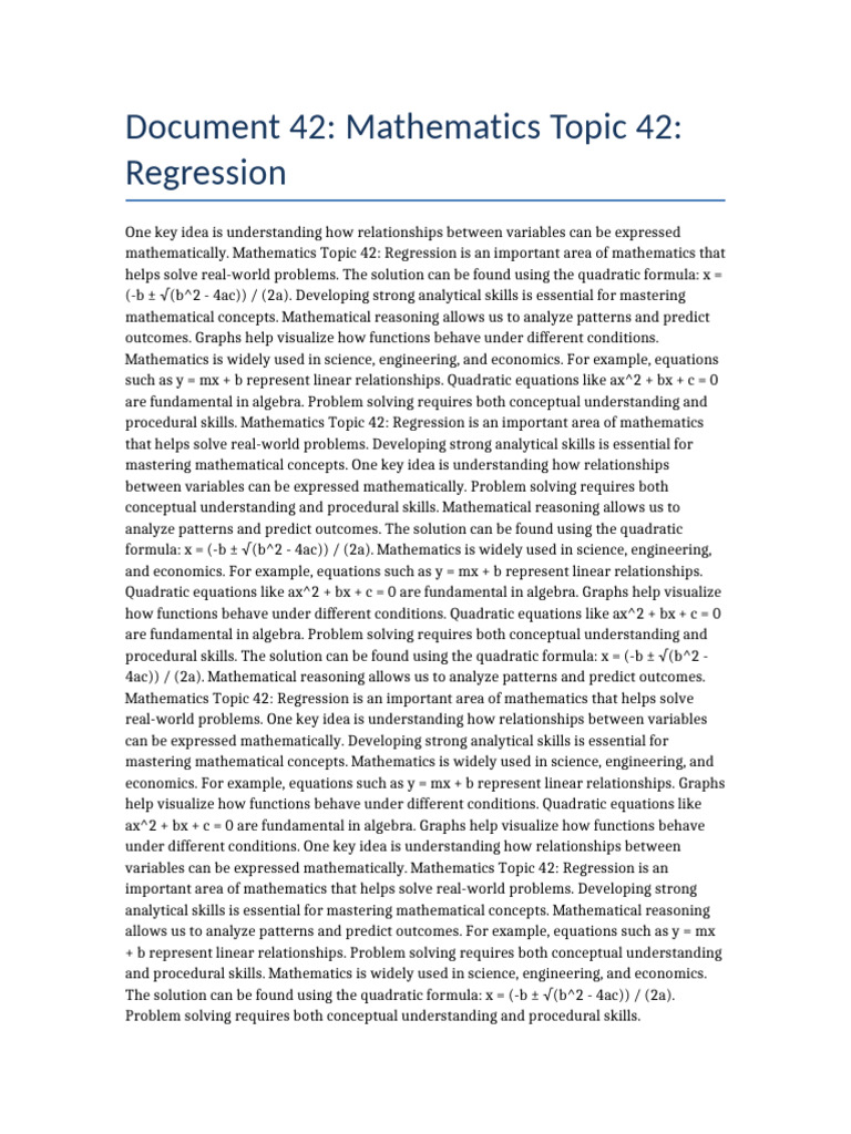 Math Document 042 | PDF | Mathematics | Equations