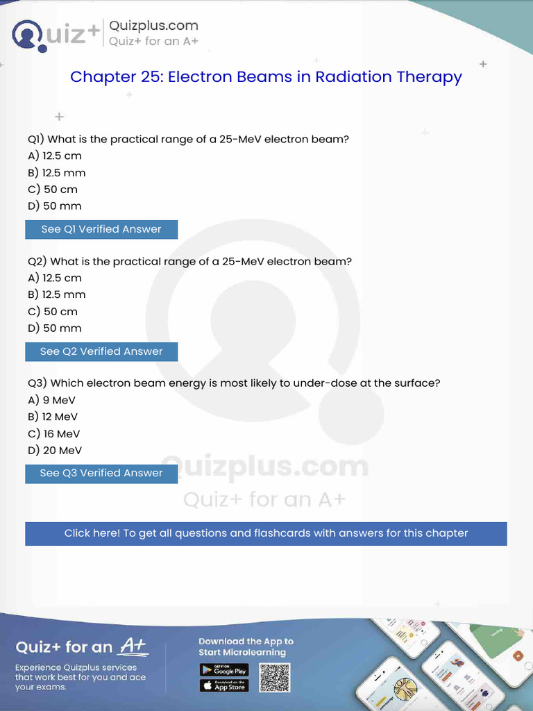 10What is the Practical Range of a 25Mev Electron Beam | PDF | Medical ...