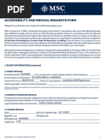 Princess Cruises Mobility Questionnaire | PDF | Elevator | Wheelchair