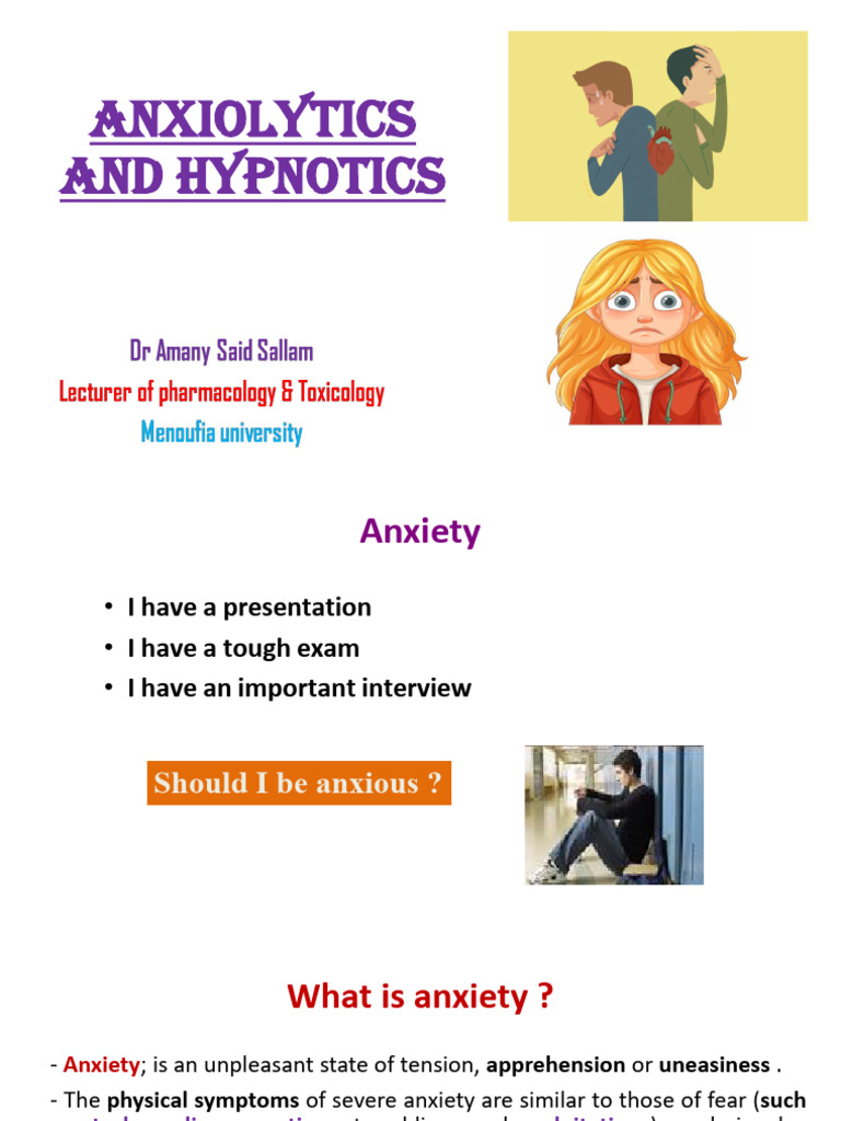 Lec 3-Anxiolytics and Hypnotics | PDF | Benzodiazepine | Insomnia