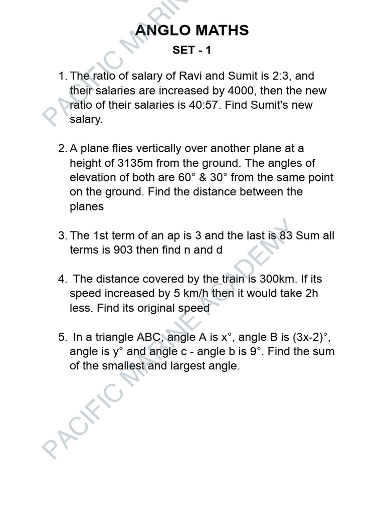 Anglo Maths Interview | PDF | Circle | Angle