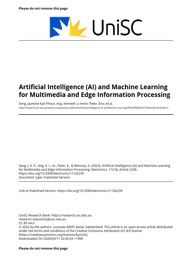 Artificial Intelligence (AI) and Machine Learning For Multimedia and ...