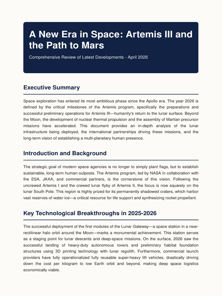 Space Exploration Artemis 2026 | PDF | Moon | Spaceflight