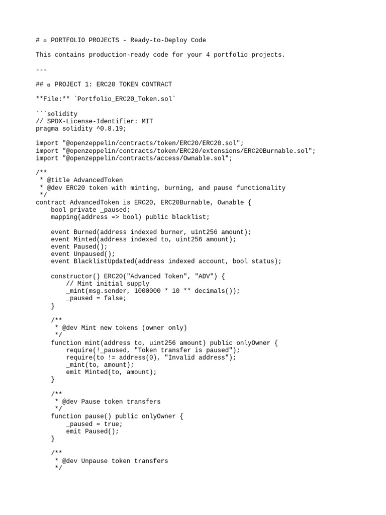 Portfolio Projects Code | PDF | Software | Computing