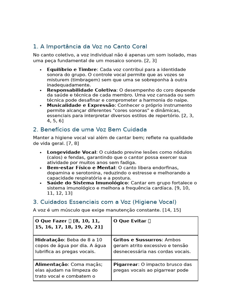 Aula - Dia Da Voz 2026 | PDF | Canto | Voz humana