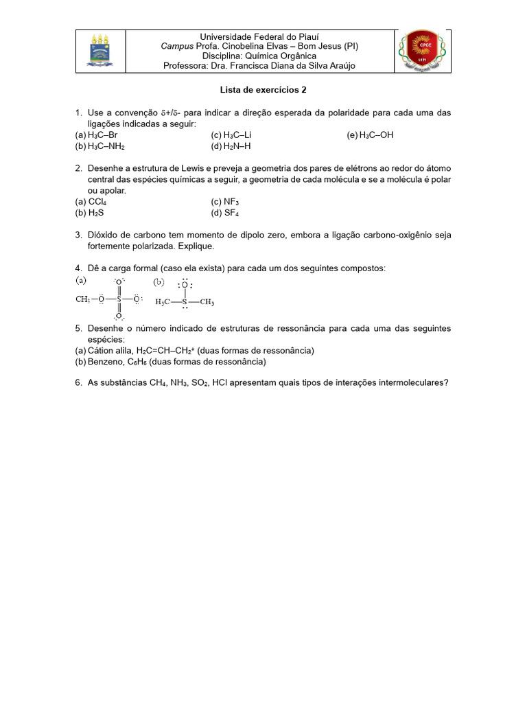 Lista de Exercício 2 | PDF