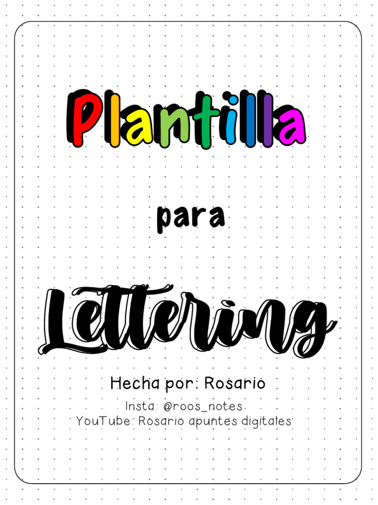 Plantilla de Lettering | PDF