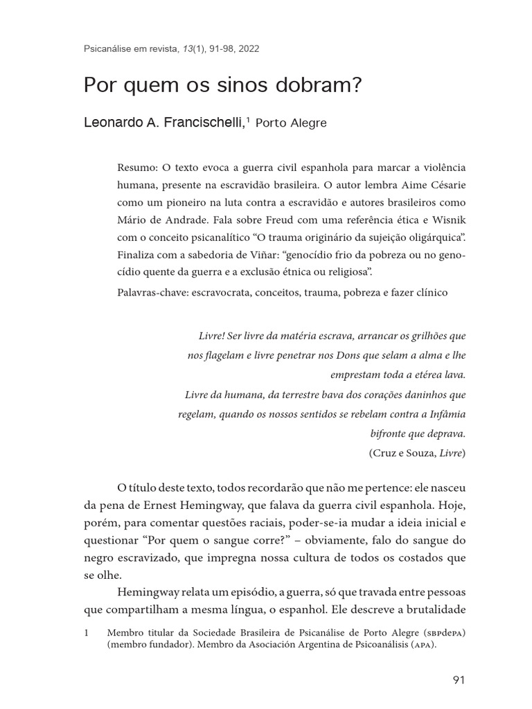Por Quem Os Sinos Dobram | PDF