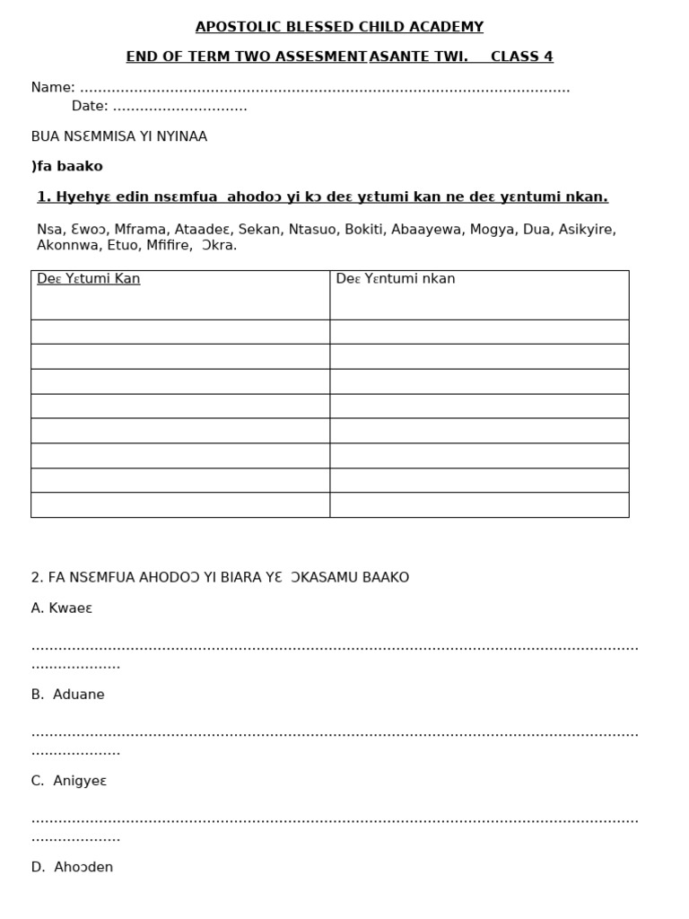 CLASS 4 TERM 2 EXAMS PRINT | PDF | Icon (Computing) | Manufactured Goods