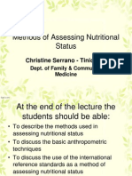 Methods of Assessing Nutritional Status: Christine Serrano - Tinio, MD