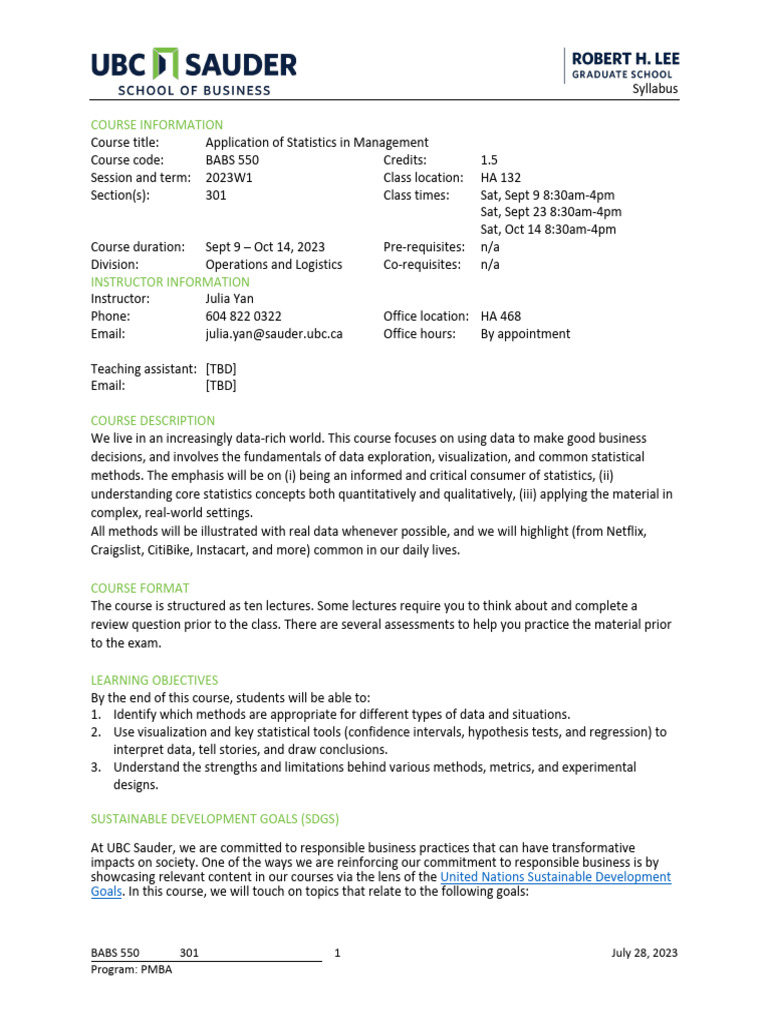 Application of Statistics in Management | PDF