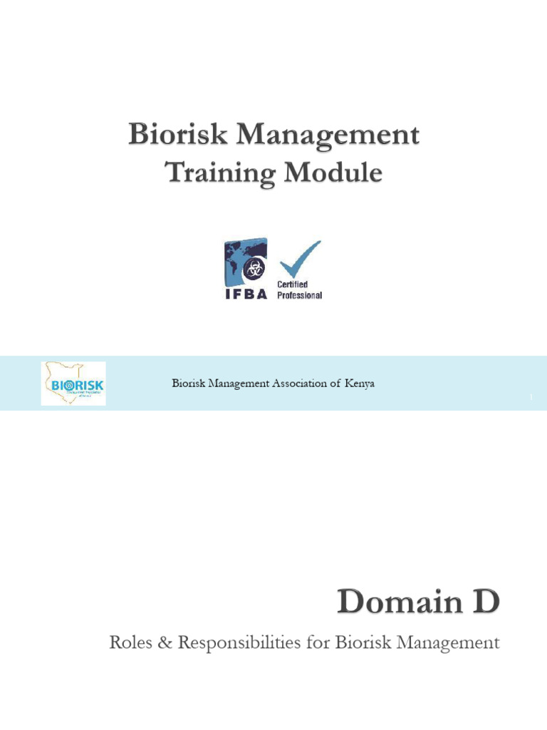 18-04-2019-21!31!40-BMAK Biorisk Management Module Domain D | PDF