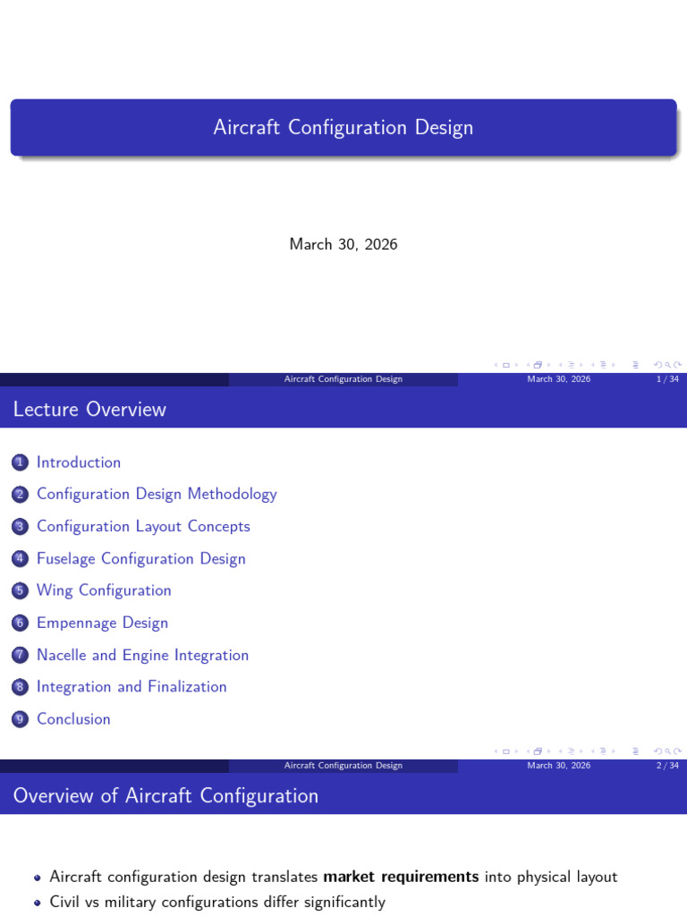 Aircraft Configuration Design | PDF | Aircraft | Landing Gear