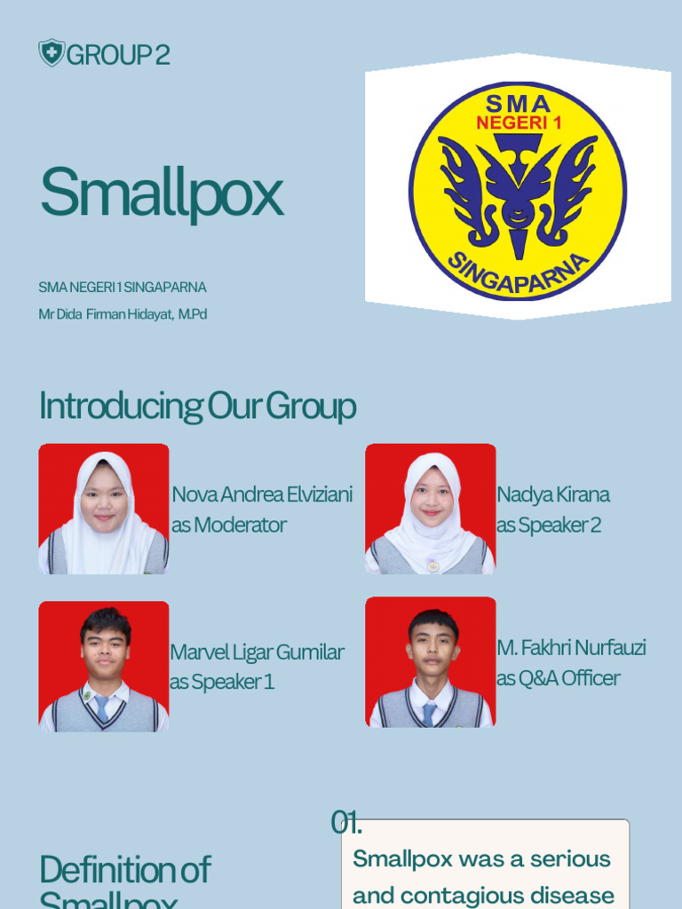 Smallpox PowerPoint Group 2.pdf-1 | PDF | Smallpox | Pediatrics