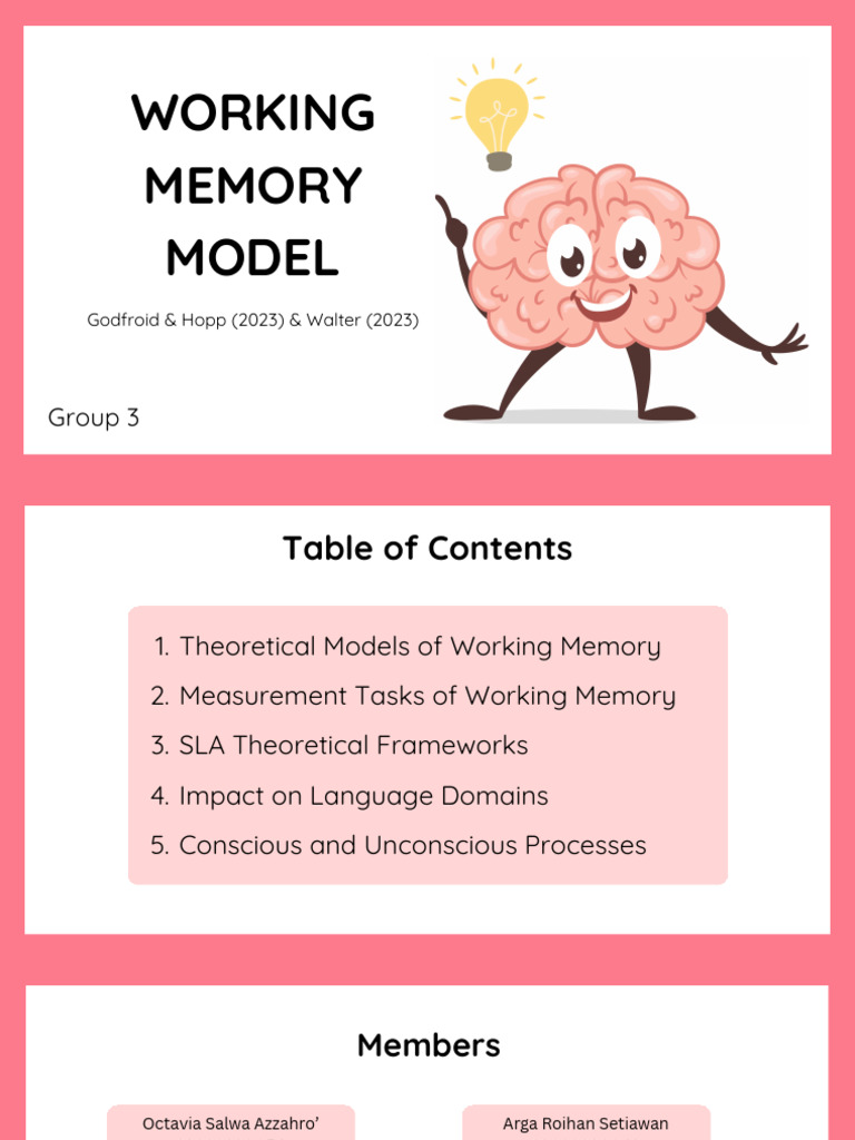Working Model Memory | PDF | Second Language Acquisition | Working Memory