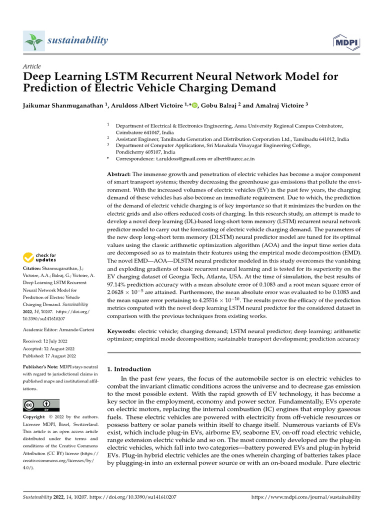 Deep Learning LSTM Recurrent Neural Network Model | PDF | Electric ...