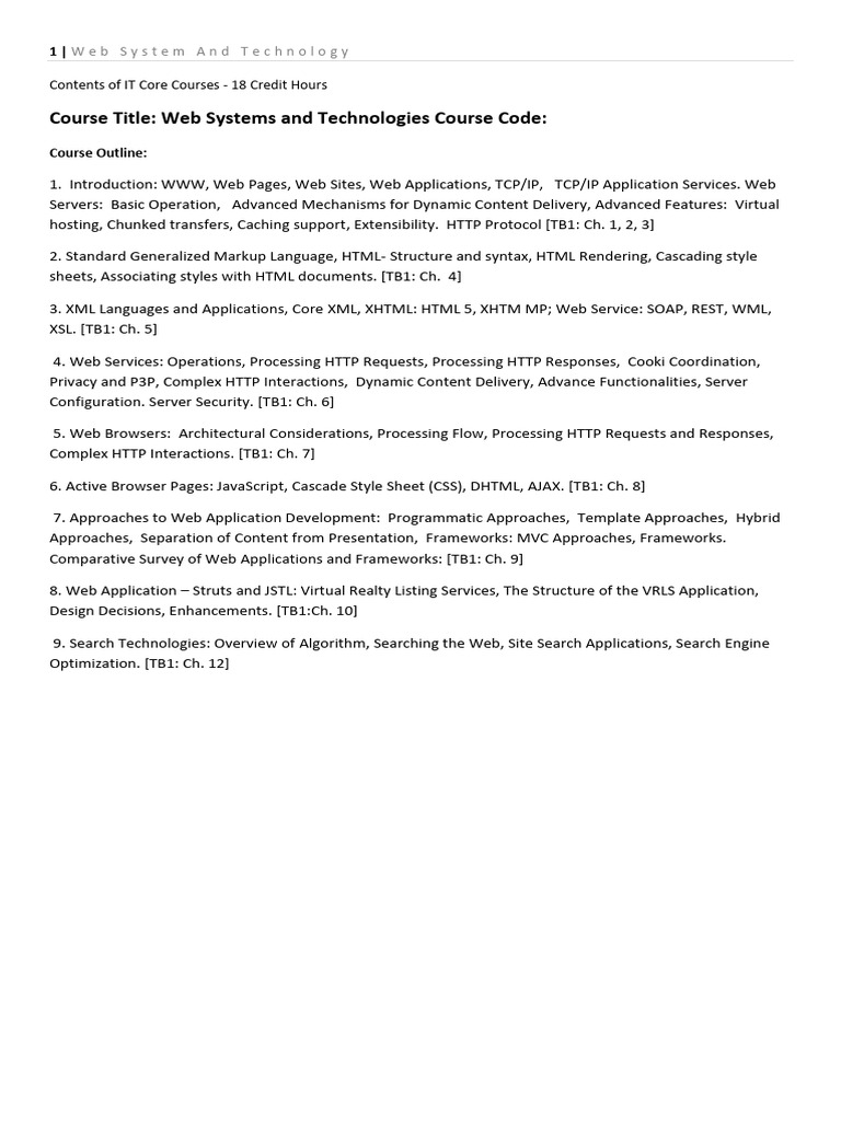 Websystem and Technologies Notes | PDF | World Wide Web | Internet & Web
