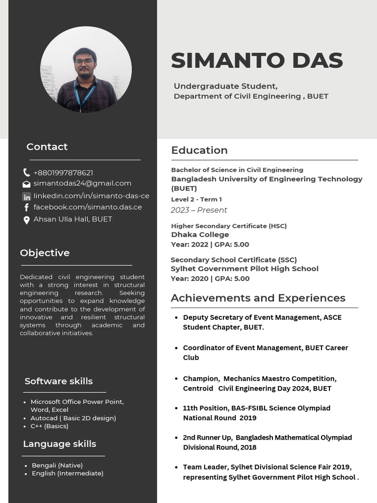 Simanto’s CV | PDF