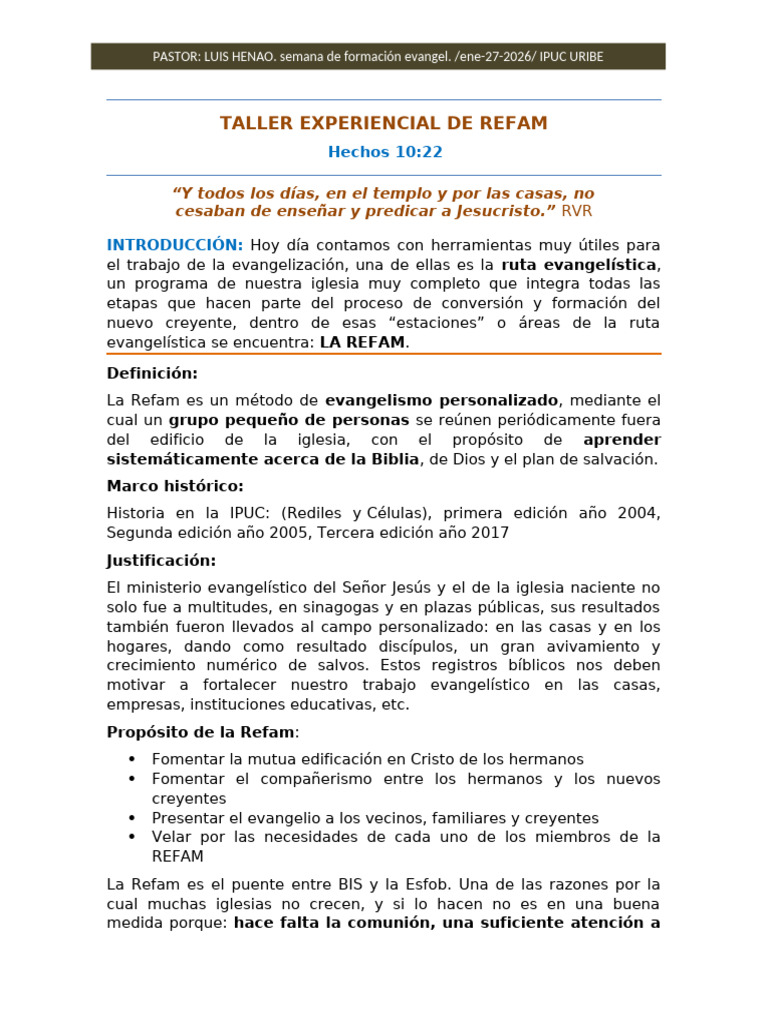 FORMACION REFAM | PDF