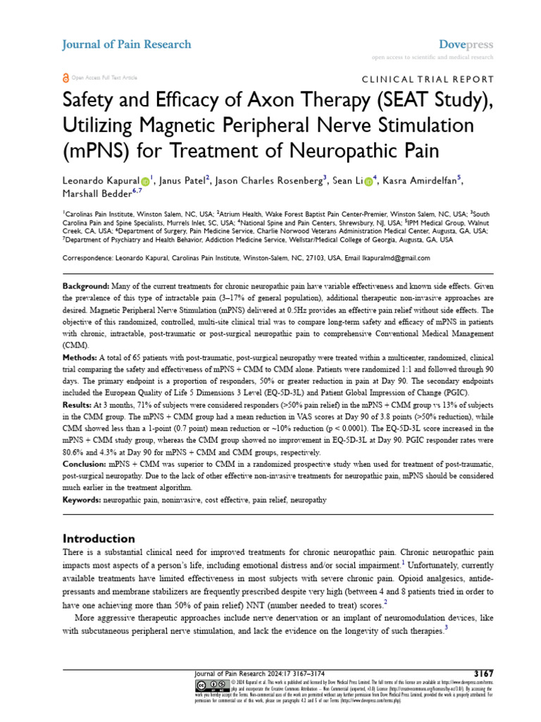 3. Safety and Efficacy of Axon Therapy | PDF