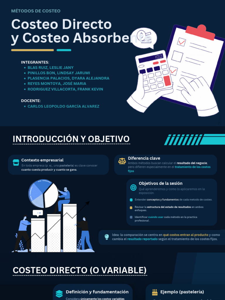 Métodos de Costeo Directo y Absorbente - Grupo 02 | PDF