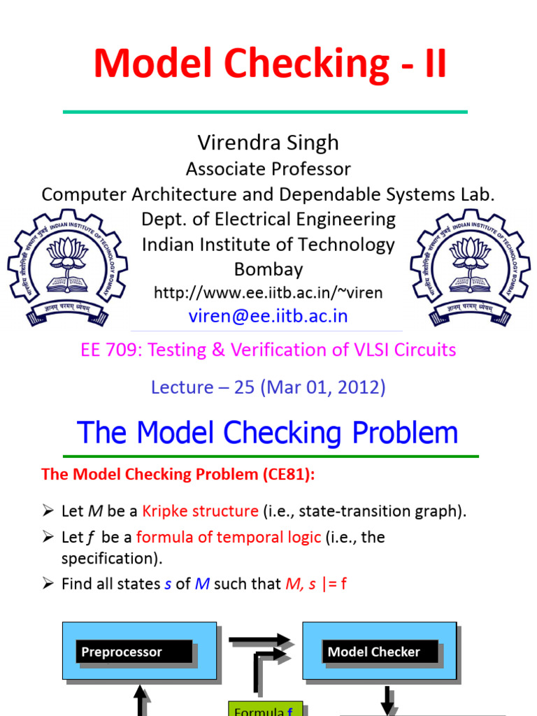 Lecture25 Model Checking-II | PDF | Formal Verification | Theoretical ...