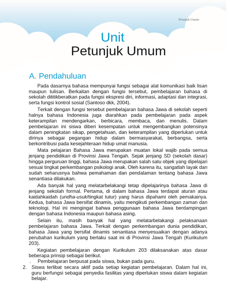 Silabus Bahasa Jawa Kl 6 (1) | PDF