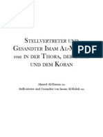 Stellvertreter Und Gesandter Imam Al-Mahdis in Der Tora, Der Bibel Und Dem Koran