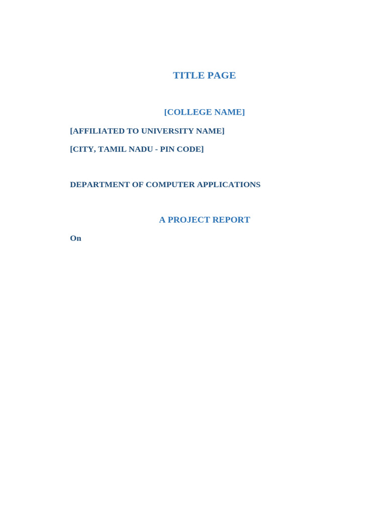 College Timetable Generator Project Report | PDF