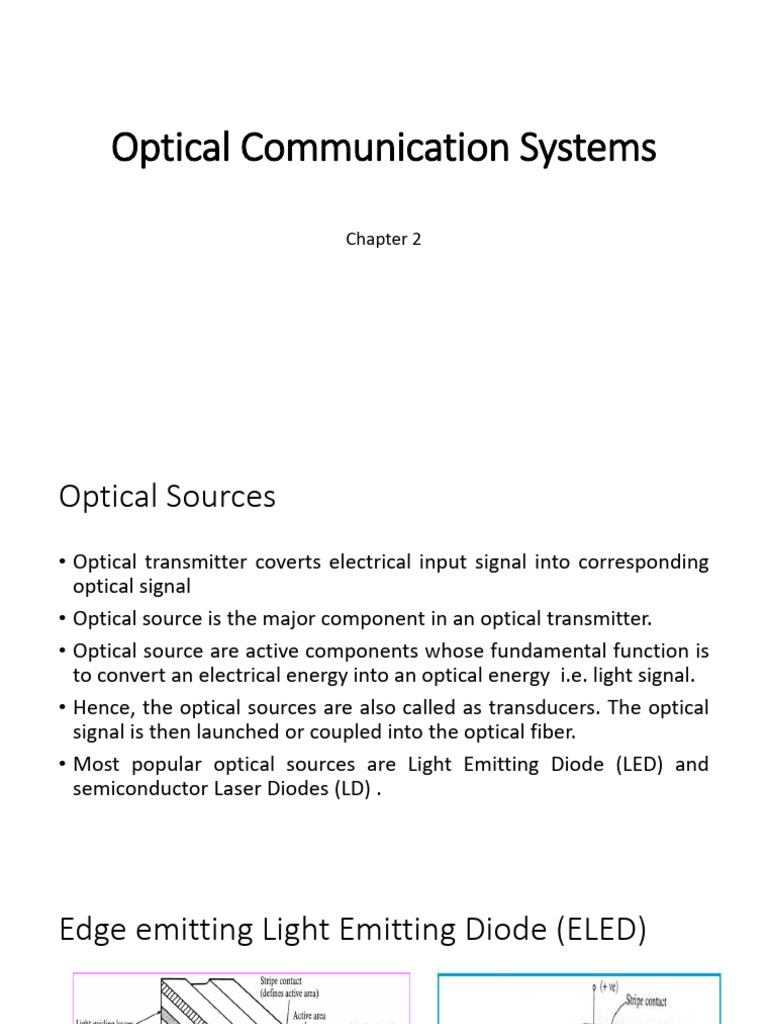 2. Optical Communication Systems | PDF | Laser | Diode