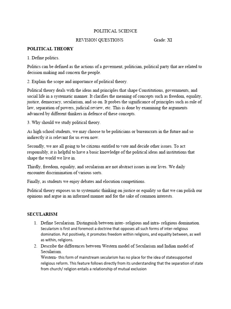 Revision Pol Science SA2 2025-2 (1) | PDF | Justice | Crime & Violence