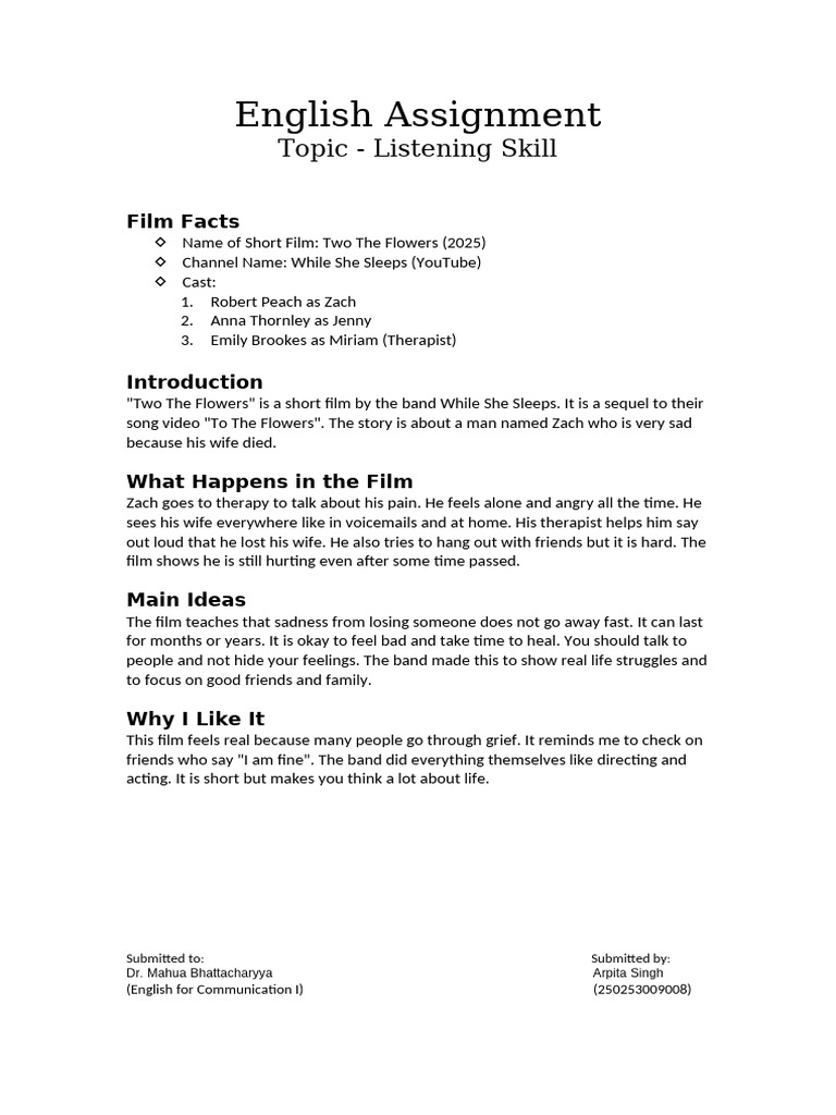 English Assignment | PDF