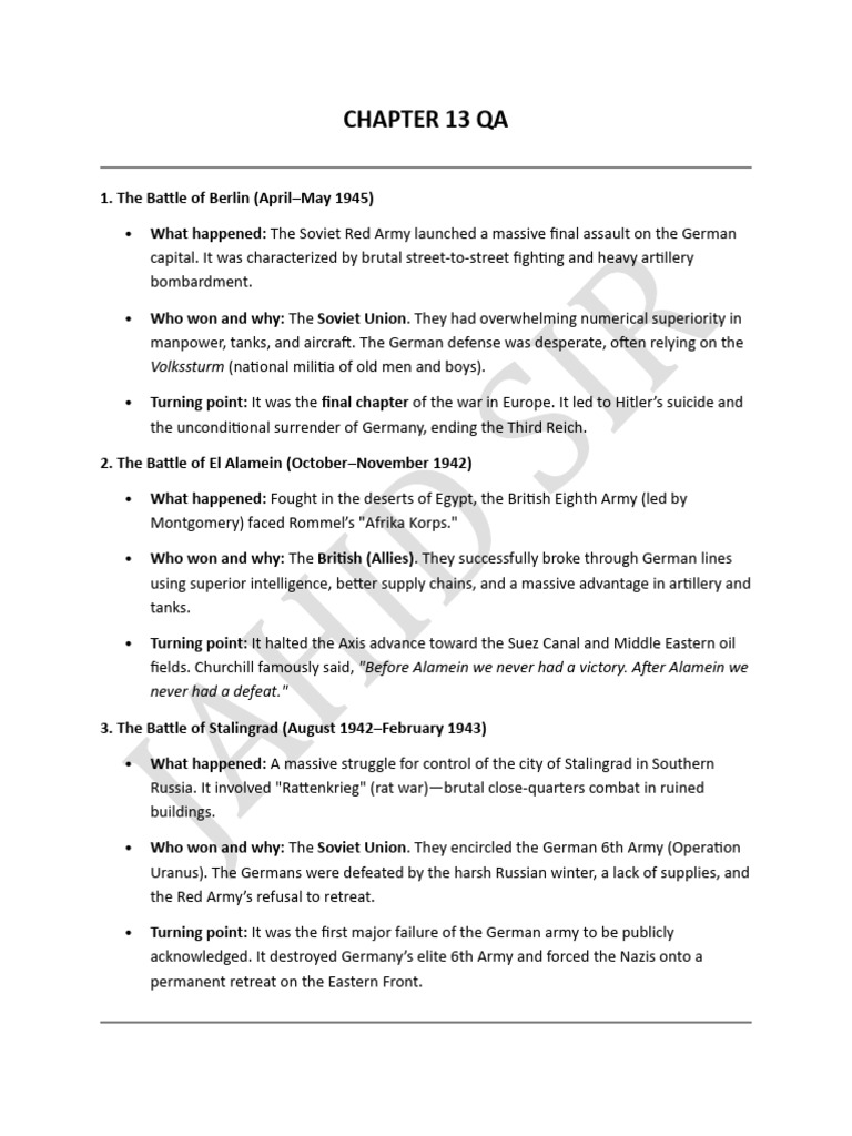 History Chapter 13 Qa | PDF