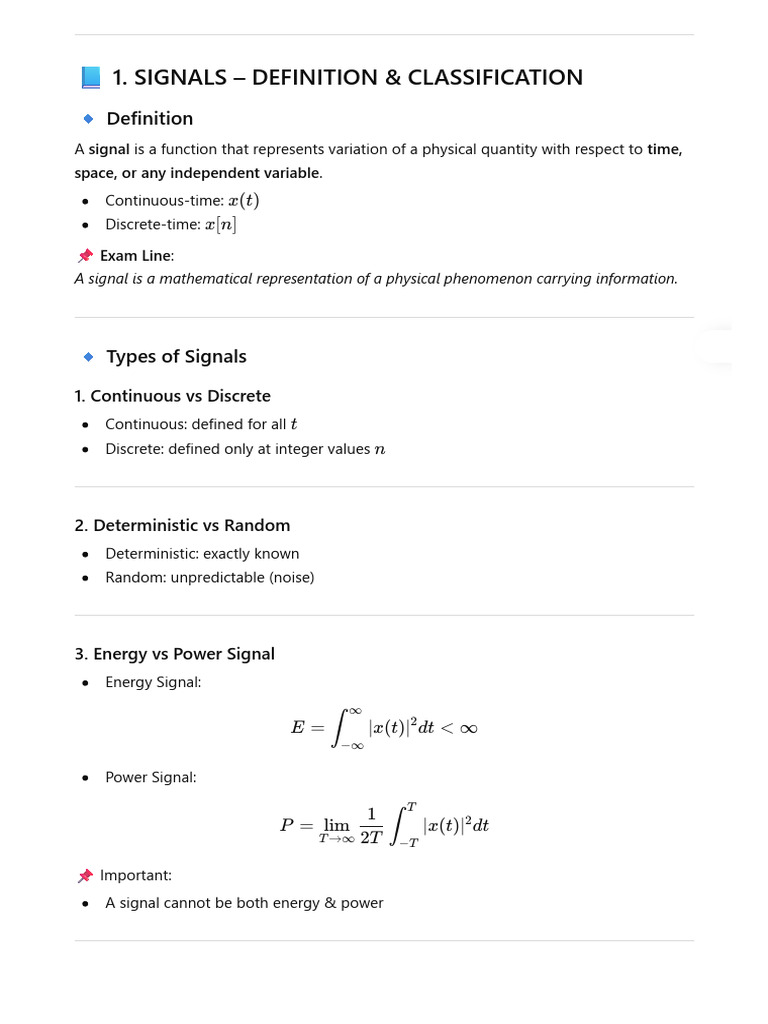 Signals & Systems final (1) | PDF | Applied Mathematics | Mathematics