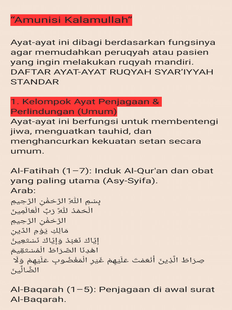 Amunisi Kalamullah | PDF