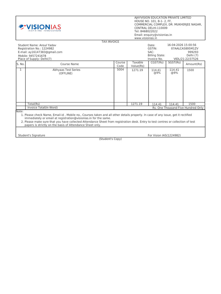 1224982_vision-bill-16-04-2026_10-16 | PDF | Government Finances | Taxes