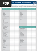 Lista de Compras de Supermercado