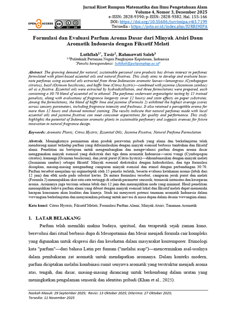 Jurnal Riset Rumpun Matematika Dan Ilmu Pengetahuan Alam - VOLUME 4 ...