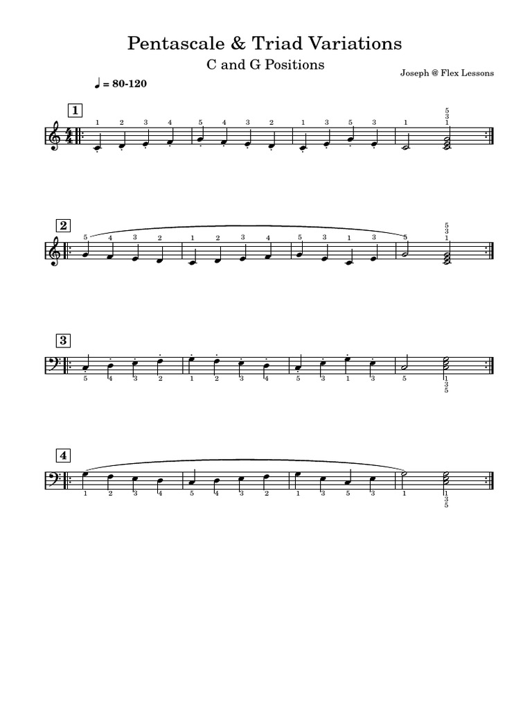 Pentascale & Triad Variations | PDF