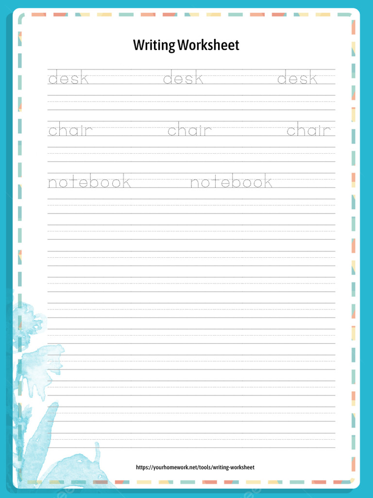 Writing Worksheet (2) | PDF
