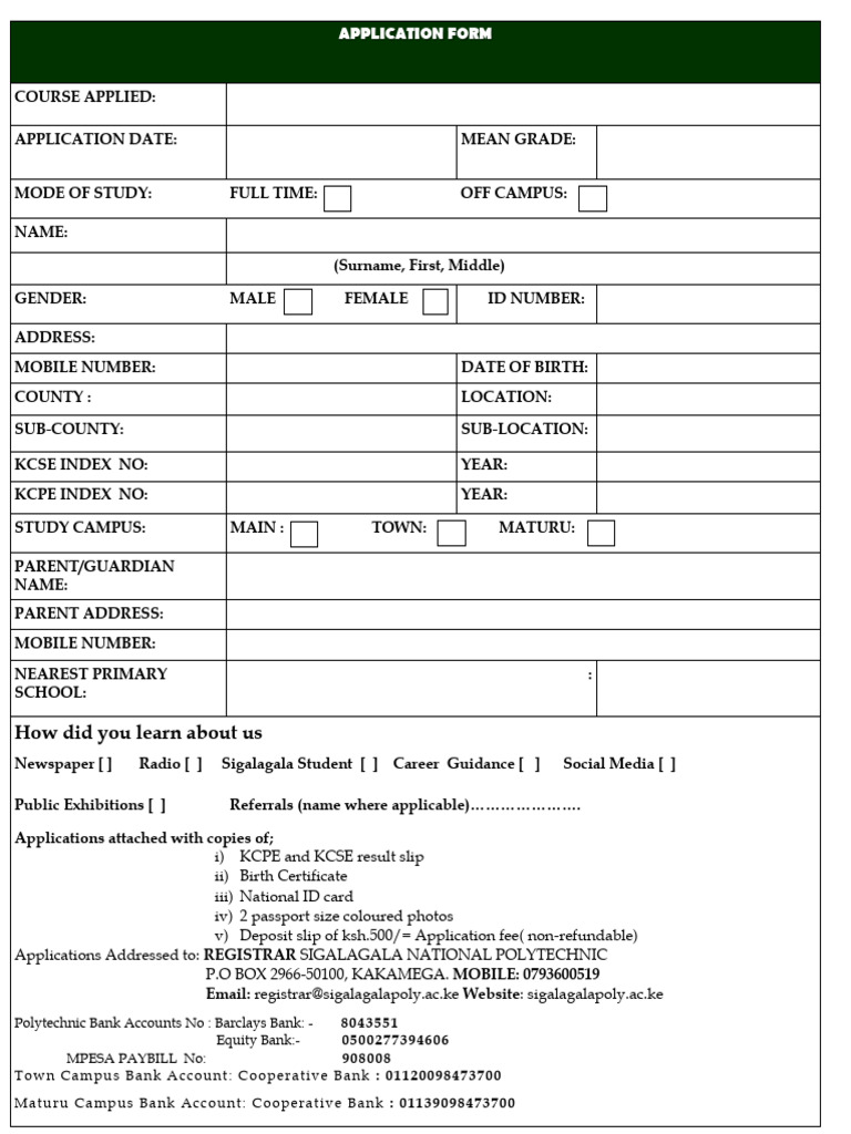 Application Form | PDF