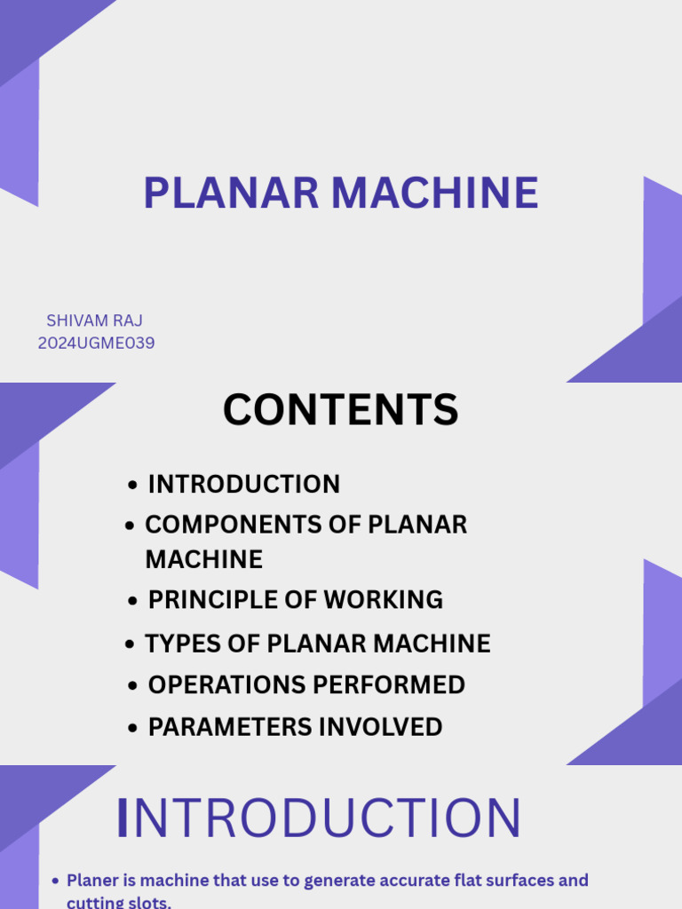 Planar Machine | PDF | Machining | Metalworking