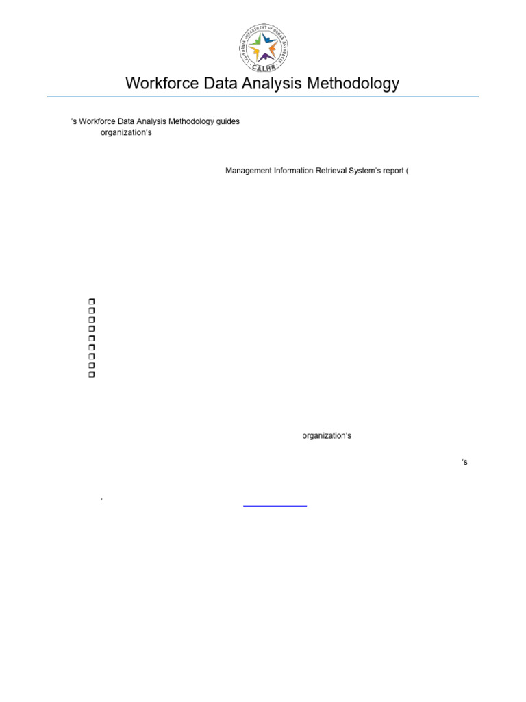 Workforce Data Analysis Methodology | PDF | Data Analysis | Analytics