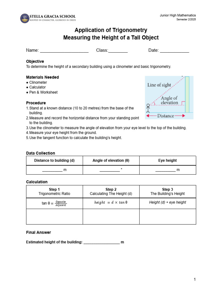 4. Measuring the Height of a Tall Object | PDF