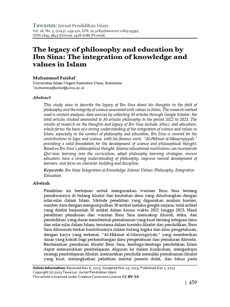 General on Islamic Philosophy of Education | PDF | Soul | Knowledge