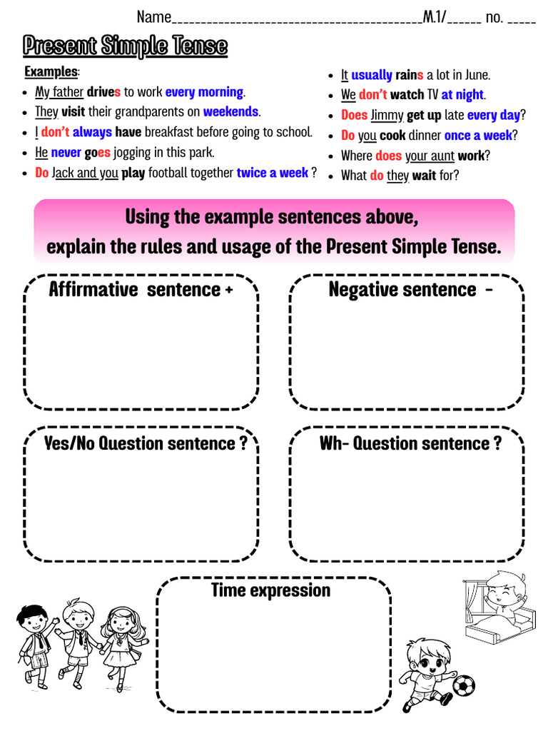 Present Simple Tense 1 | PDF | Grammar | Morphology