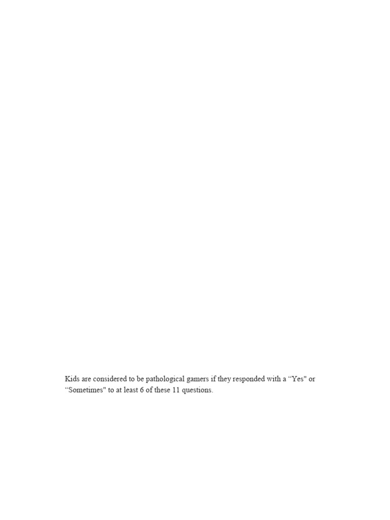 Video Game Addiction Questionnaire 496FA72A89C17 | PDF